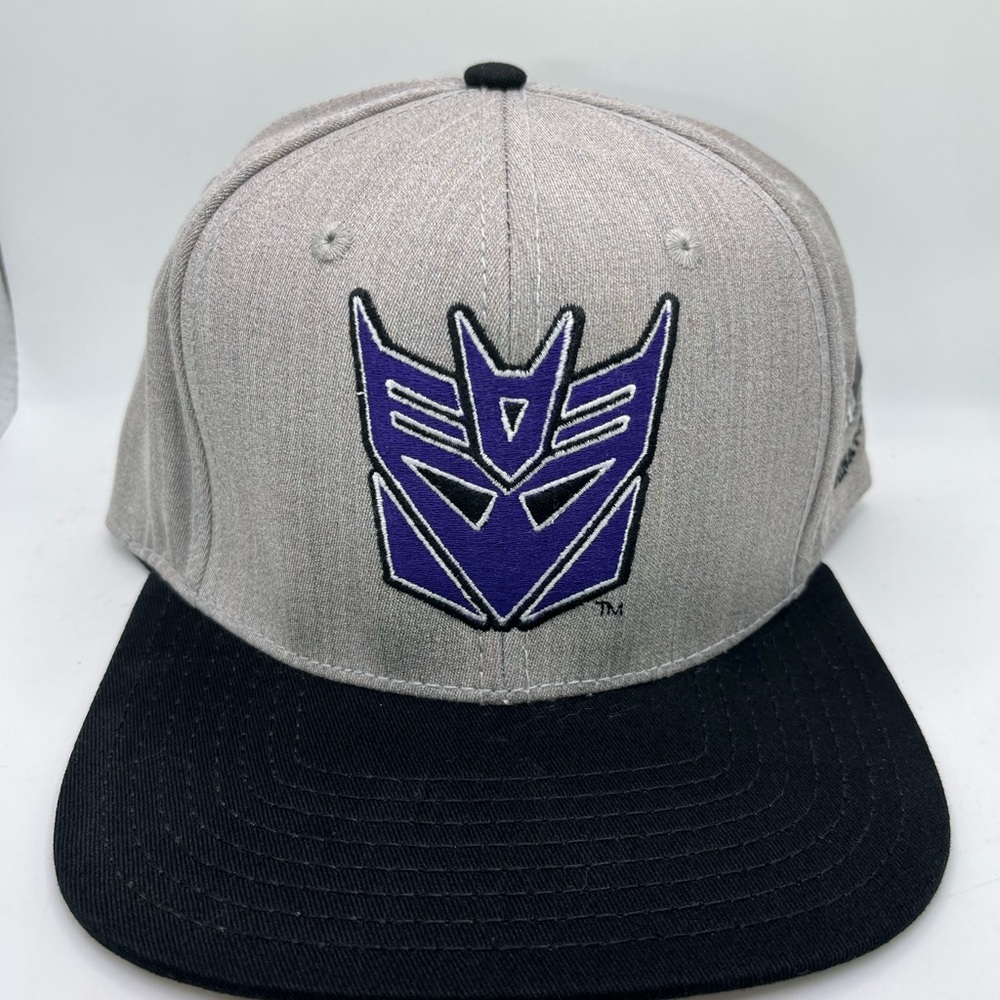 Transformers Decepticon SnapBack Grey/Black Cap SnapBack with Purple Logo